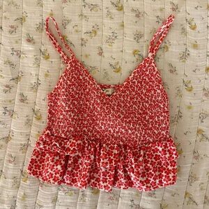 Billabong floral crop tank top